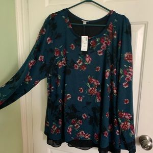 Floral sweater plus size
